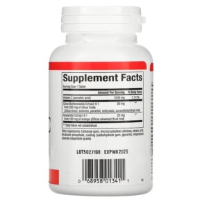Thành phần vi chất của Natural Factors Vitamin C Time Release 1.000 mg 90 Tablets 068958013411