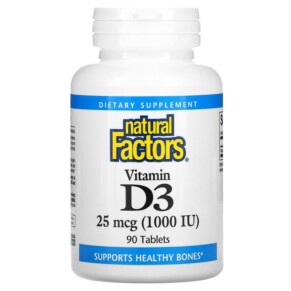 Thực phẩm chức năng Natural Factors Vitamin D3 25 mcg (1.000 IU) 90 Tablets 068958010502