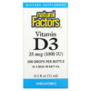 Thực phẩm chức năng Natural Factors Vitamin D3 Drops Unflavored 25 mcg (1.000 IU) 0.5 fl oz (15 ml) 068958010557