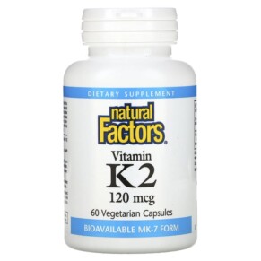 Thực phẩm chức năng Natural Factors Vitamin K2 120 mcg 60 Vegetarian Capsules 068958012940