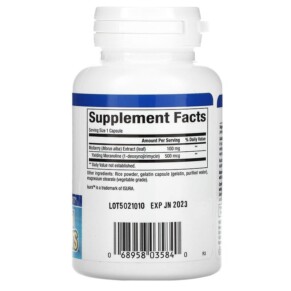 Thành phần vi chất của Natural Factors WellBetX Mulberry Extract 100 mg 90 Capsules 068958035840