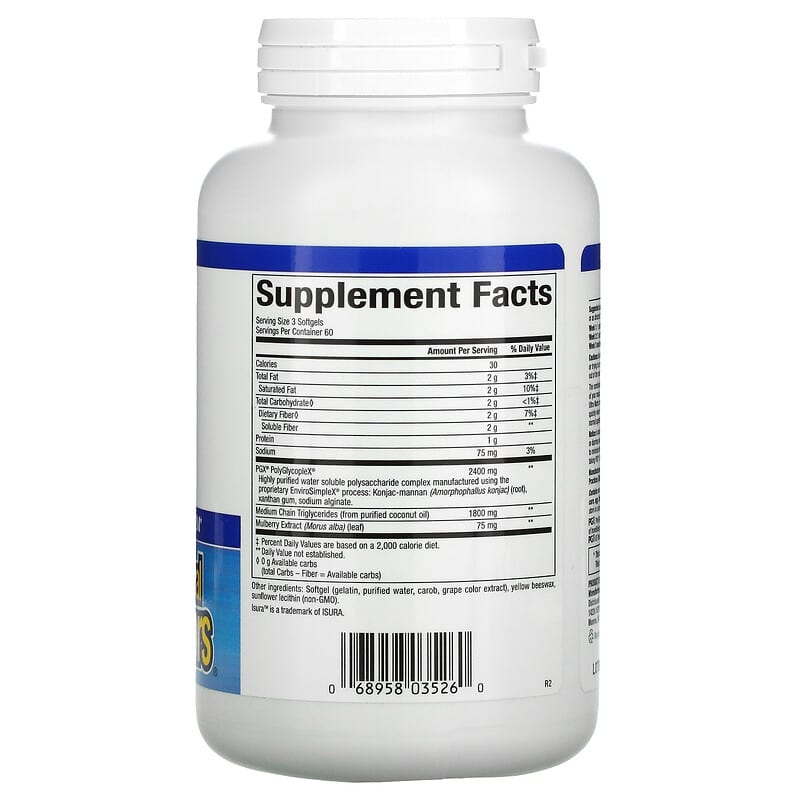 Natural Factors WellBetX PGX Plus Mulberry 180 Softgels 2 Thành phần vi chất của Natural Factors WellBetX PGX Plus Mulberry 180 Softgels 068958035260