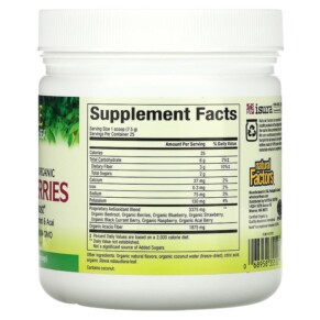 Thành phần vi chất của Natural Factors Whole Earth & Sea Beets & Berries Antioxidant Boost 6.6 oz (187 g) 068958355528