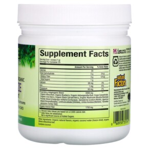 Thành phần vi chất của Natural Factors Whole Earth & Sea Energize Adrenal Boost 6.2 oz (175.8 g) 068958355542