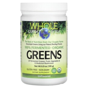 Thực phẩm chức năng Natural Factors Whole Earth & Sea Greens Unflavored 6.9 oz (195 g) 068958355504