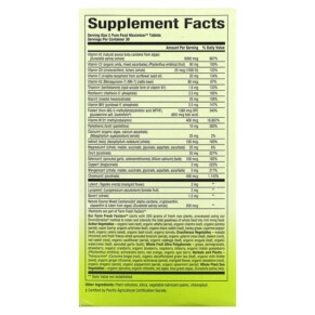 Thành phần vi chất của Natural Factors Whole Earth & Sea Men's Multivitamin & Mineral 60 Tablets 068958355047