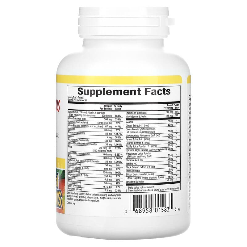 Natural Factors Women's Plus MultiStart 90 Tablets 2 Thành phần vi chất của Natural Factors Women's Plus MultiStart 90 Tablets 068958015835