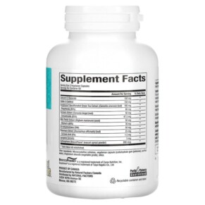 Thành phần vi chất của Natural Factors WomenSense EstroSense Hormone Balancing 120 Vegetarian Capsules 068958049564