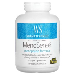 Thực phẩm chức năng Natural Factors WomenSense MenoSense Menopause Formula 180 Vegetarian Capsules 068958049519
