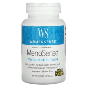 Thực phẩm chức năng Natural Factors WomenSense MenoSense Menopause Formula 90 Vegetarian Capsules 068958049502