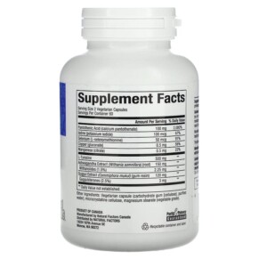 Thành phần vi chất của Natural Factors WomenSense ThyroSense Thyroid Formula 120 Vegetarian Capsules 068958049465