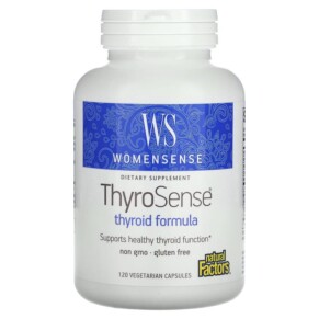 Thực phẩm chức năng Natural Factors WomenSense ThyroSense Thyroid Formula 120 Vegetarian Capsules 068958049465