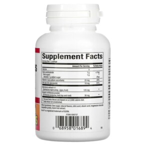 Thành phần vi chất của Natural Factors Zinc Lonzenges With Elderberry Echinacea & Vitamin C Cherry 60 Lozenges 068958016894