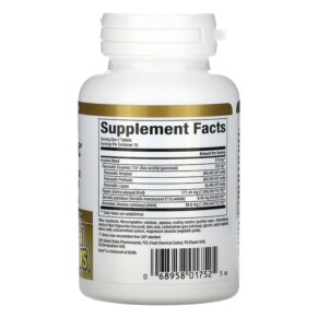 Thành phần vi chất của Natural Factors Zymactive Double Strength 30 Enteric Coated Tablets 068958017525