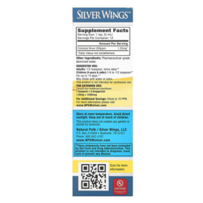Thành phần vi chất của Natural Path Silver Wings Colloidal Silver 250 ppm 2 fl oz (60 ml) 613405110115