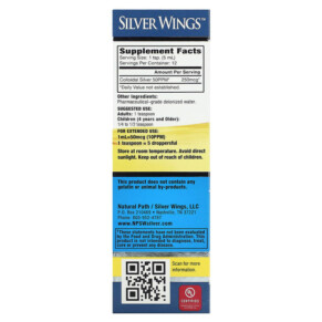 Thành phần vi chất của Natural Path Silver Wings Colloidal Silver 50 PPM 2 fl oz (60 ml) 613405880889