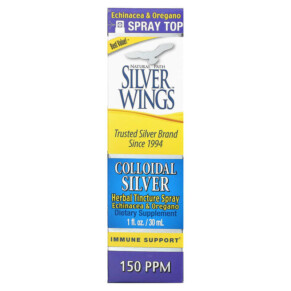 Thực phẩm chức năng Natural Path Silver Wings Colloidal Silver Herbal Tincture Spray 150 PPM 1 fl oz (30 ml) 613405440441