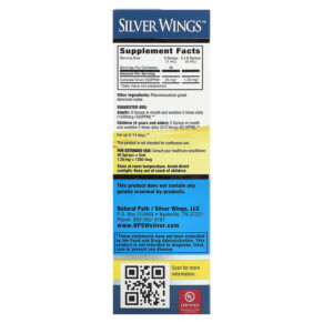 Thành phần vi chất của Natural Path Silver Wings Colloidal Silver Vertical Spray 250 PPM 1 fl oz (30 ml) 613405770661