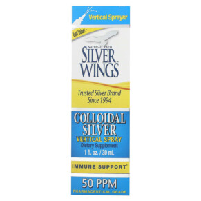 Thực phẩm chức năng Natural Path Silver Wings Colloidal Silver Vertical Spray 50 PPM 1 fl oz (30 ml) 613405770777