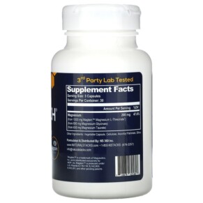 Thành phần vi chất của Natural Stacks MagTech Magnesium Complex 90 Vegetarian Capsules 718879621607