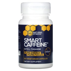 Thực phẩm chức năng Natural Stacks Smart Caffeine With L-Theanine 60 Vegetarian Capsules 798295452535