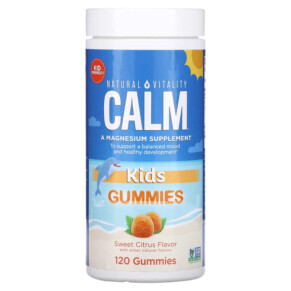 Thực phẩm chức năng Natural Vitality CALM Kids Gummies Sweet Citrus 120 Gummies 183405043817