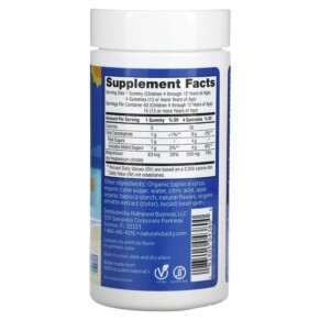 Thành phần vi chất của Natural Vitality CALM Kids Gummies Sweet Citrus 60 Gummies 183405043800