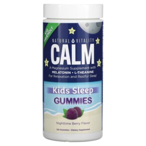 Thực phẩm chức năng Natural Vitality CALM Kids Sleep Gummies Nighttime Berry 120 Gummies 183405043831