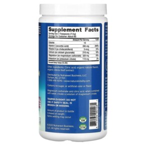 Thành phần vi chất của Natural Vitality CALM Plus Calcium Drink Mix Raspberry-Lemon 16 oz (454 g) 875534001461