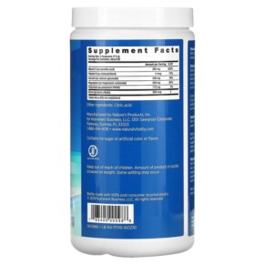 Thành phần vi chất của Natural Vitality CALM Plus Calcium The Anti-Stress Drink Mix Original (Unflavored) 16 oz (454 g) 183405000988