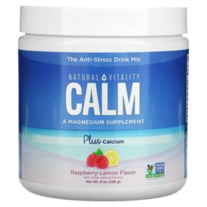 Thực phẩm chức năng Natural Vitality CALM Plus Calcium The Anti-Stress Drink Mix Raspberry-Lemon 8 oz (226 g) 183405043558
