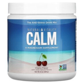 Thực phẩm chức năng Natural Vitality CALM The Anti-Stress Drink Mix Cherry 8 oz (226 g) 183405043534