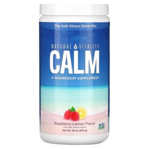 Thực phẩm chức năng Natural Vitality CALM The Anti-Stress Drink Mix Raspberry-Lemon 16 oz (453 g) 183405000117