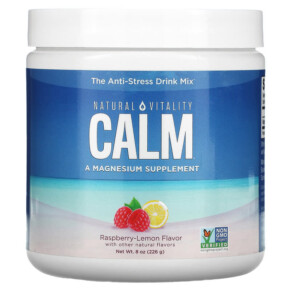 Thực phẩm chức năng Natural Vitality CALM The Anti-Stress Drink Mix Raspberry-Lemon 8 oz (226 g) 183405043503