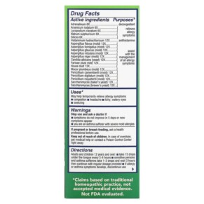 Thành phần vi chất của NaturalCare BioAllers Mold Yeast & Dust 1 fl oz (30 ml) 371400702017