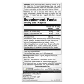 Thành phần vi chất của NaturalCare Lung-Saver 60 Capsules 705692448603