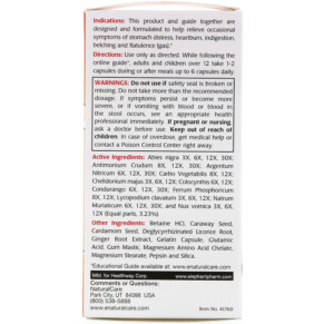 Thành phần vi chất của NaturalCare Reflux-Away For Men and Women 60 Capsules 705692417609