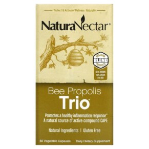 Thực phẩm chức năng NaturaNectar Bee Propolis Trio 60 Vegetable Capsules 837654326558