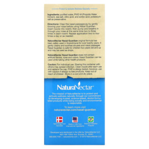 Thành phần vi chất của NaturaNectar Nasal Guardian Spray 1 fl oz (30 ml) 837654326602
