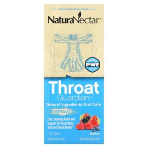 Thực phẩm chức năng NaturaNectar Throat Guardian Spray Bee Berry 1 fl oz (30 ml) 837654326596