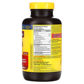 Thành phần vi chất của Nature Made Fish Oil Burp-Less 1.200 mg 200 Softgels 031604026578