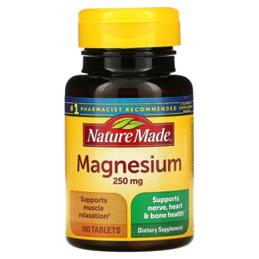Thực phẩm chức năng Nature Made Magnesium 250 mg 100 Tablets 031604012694