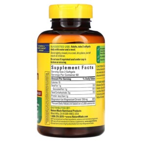 Thành phần vi chất của Nature Made Magnesium Citrate 125 mg 120 Softgels 031604028954