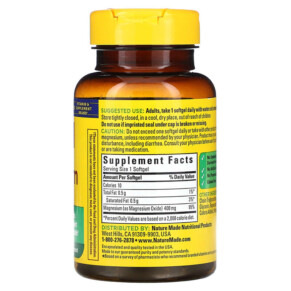 Nature Made Magnesium Extra Strength 400 mg 60 Softgels 3 Thành phần vi chất của Nature Made Magnesium Extra Strength 400 mg 60 Softgels 031604025762
