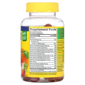 Thành phần vi chất của Nature Made Multi Gummies Orange & Strawberry 90 Gummies 031604028411