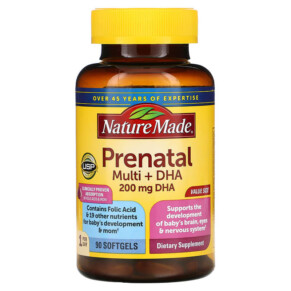 Thực phẩm chức năng Nature Made Prenatal Multi + DHA 90 Softgels 031604027490
