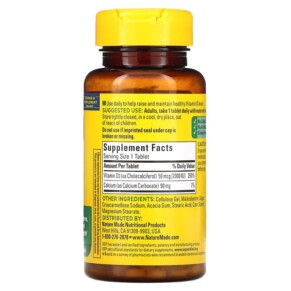 Nature Made Vitamin D3 50 mcg 100 Tablets 3 Thành phần vi chất của Nature Made Vitamin D3 50 mcg 100 Tablets 031604026738