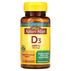 Thực phẩm chức năng Nature Made Vitamin D3 50 mcg 100 Tablets 031604026738