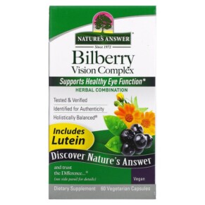 Thực phẩm chức năng Nature's Answer Bilberry Vision Complex 60 Vegetarian Capsules 083000160110