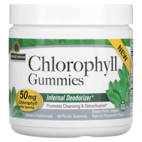 Thực phẩm chức năng Nature's Answer Chlorophyll Gummies Natural Peppermint 25 mg 60 Pectin Gummies 083000269196